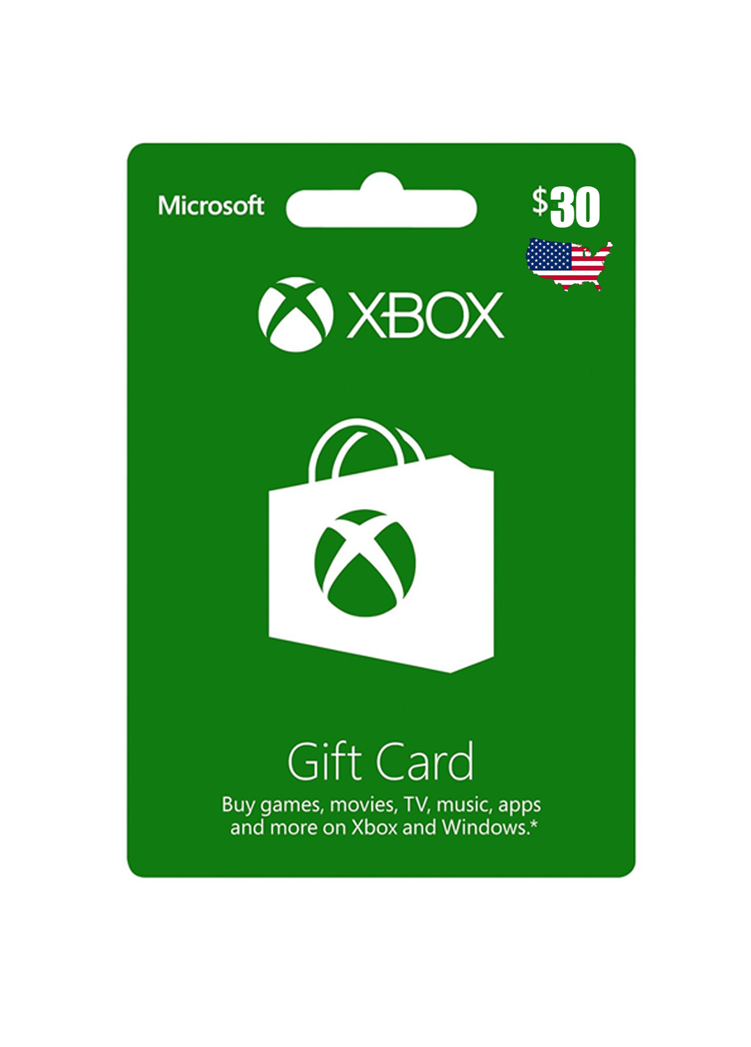Xbox 30 USD Gift Card (United States) - Digital Key